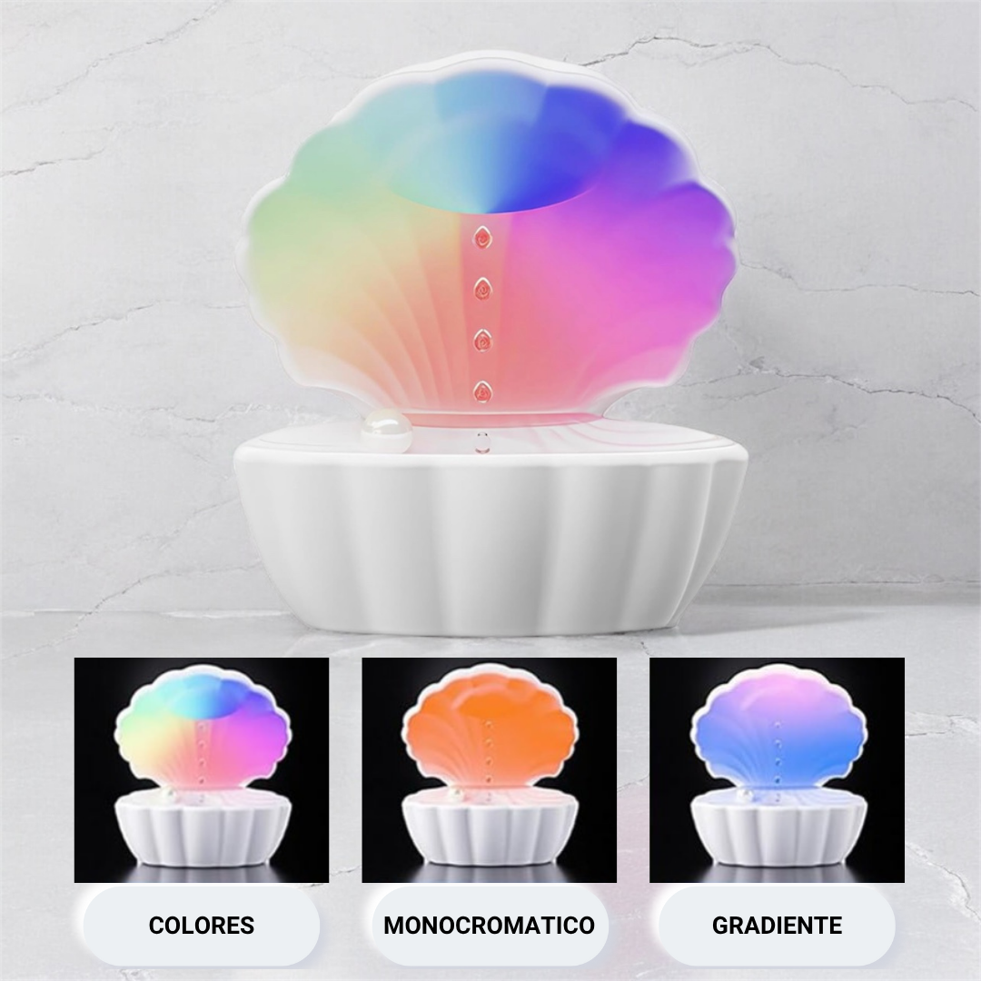 🌈 GlowShell™ AuraMist — Humidificador RGB Antigravedad con Luz y Sonido